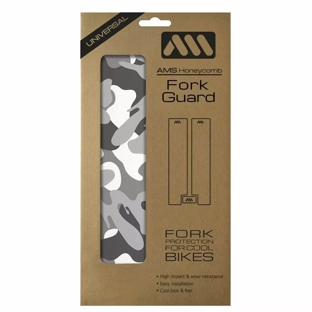 All-mountain-style All Mountain Style AMS Honeycomb Fork Guard - Clear - Camo 1 All-mountain-style All Mountain Style AMS Honeycomb Fork Guard - Clear - Camo