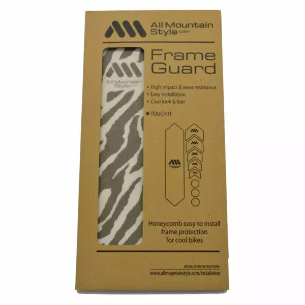All-mountain-style All Mountain Style AMS Honeycomb Frame Guard - Clear - Zebra 1 All-mountain-style All Mountain Style AMS Honeycomb Frame Guard - Clear - Zebra