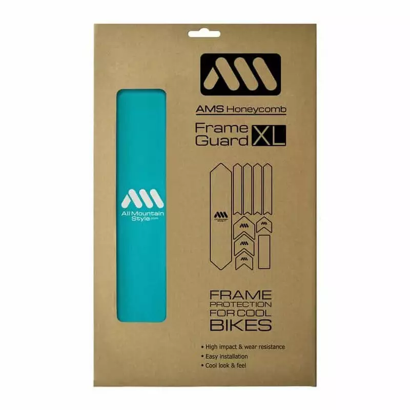 All-mountain-style All Mountain Style AMS XL Honeycomb Frame Guard - Turquoise - White