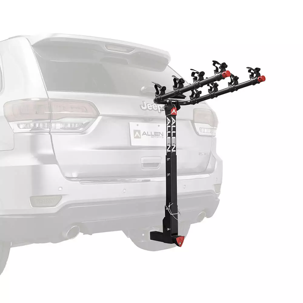 Allen 542QR Deluxe 4 Bike Hitch Mounted Rack 1 Allen 542QR Deluxe 4 Bike Hitch Mounted Rack