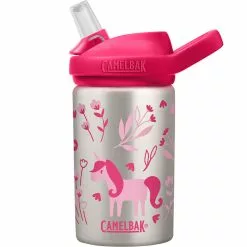 Camelbak Eddy+ Plus Kids Stainless Steel 400ml Bottle -Hydration Packs Shop CBEDDYKDPLSSS4 UnicornsAndBlooms CamelbakEddy PlusKidsStainlessSteel400mlBottle 01