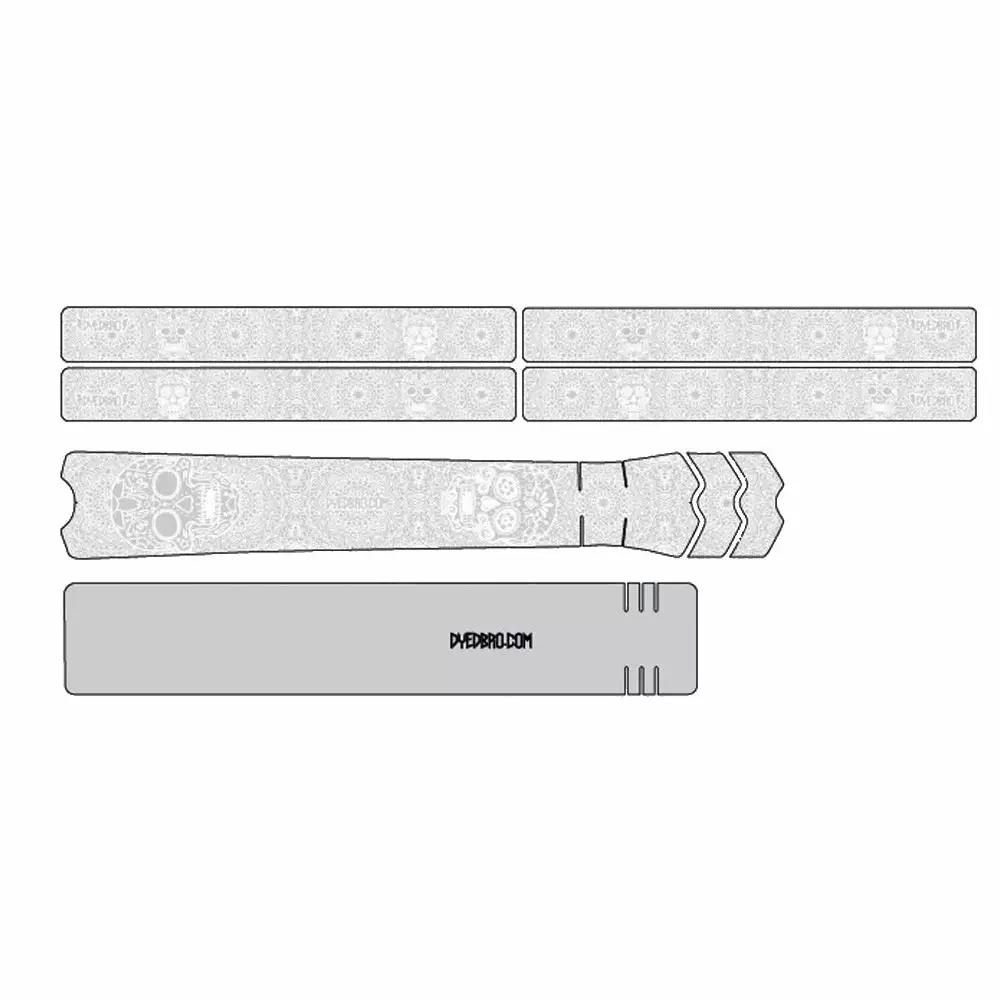 DyedBro Día De Muertos Bike Protection Film - Clear - White 3 DyedBro Día De Muertos Bike Protection Film - Clear - White - Image 3