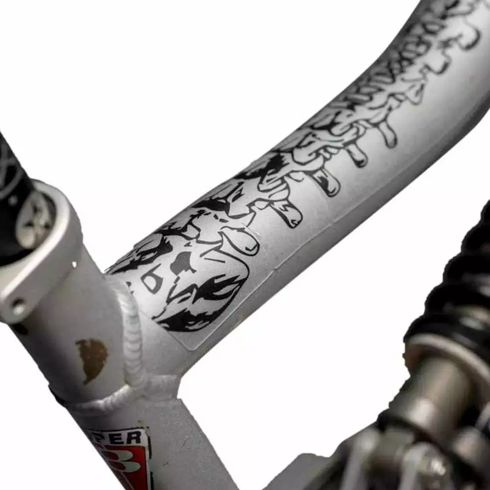 DyedBro Bones Bike Protection Film - Clear - Black 2 DyedBro Bones Bike Protection Film - Clear - Black - Image 2