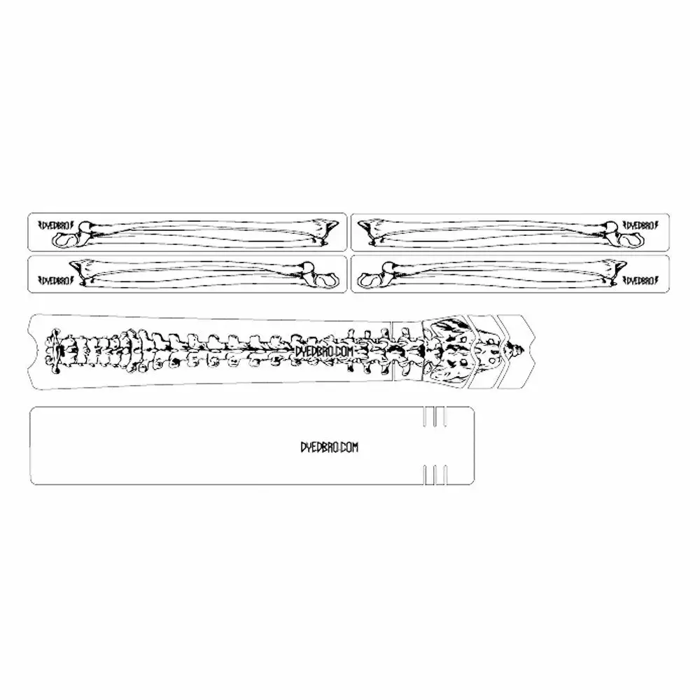DyedBro Bones Bike Protection Film - Clear - Black 3 DyedBro Bones Bike Protection Film - Clear - Black - Image 3