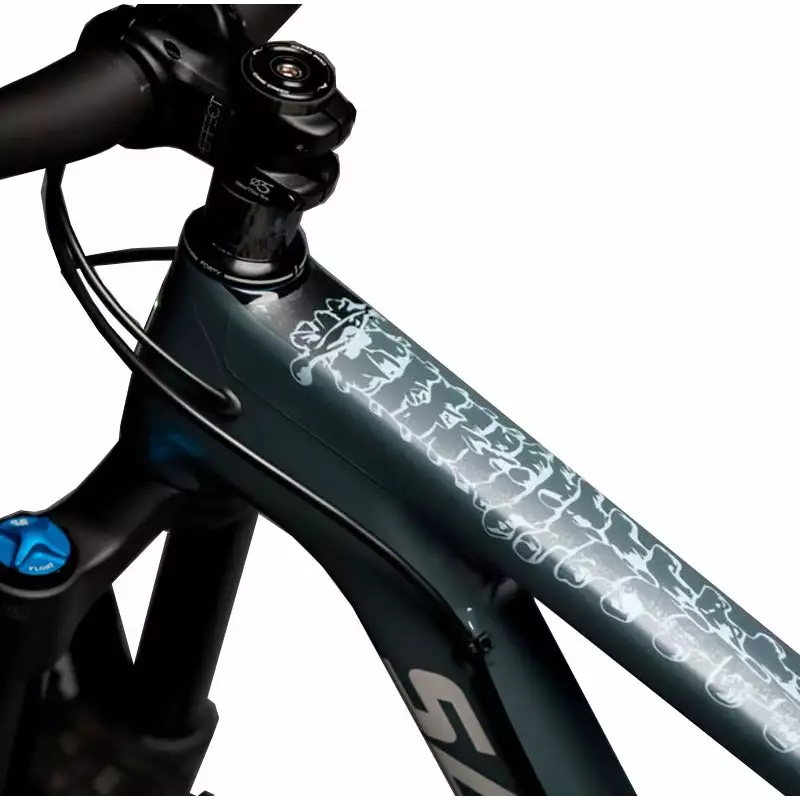 DyedBro Bones Bike Protection Film - Clear - White 1 DyedBro Bones Bike Protection Film - Clear - White