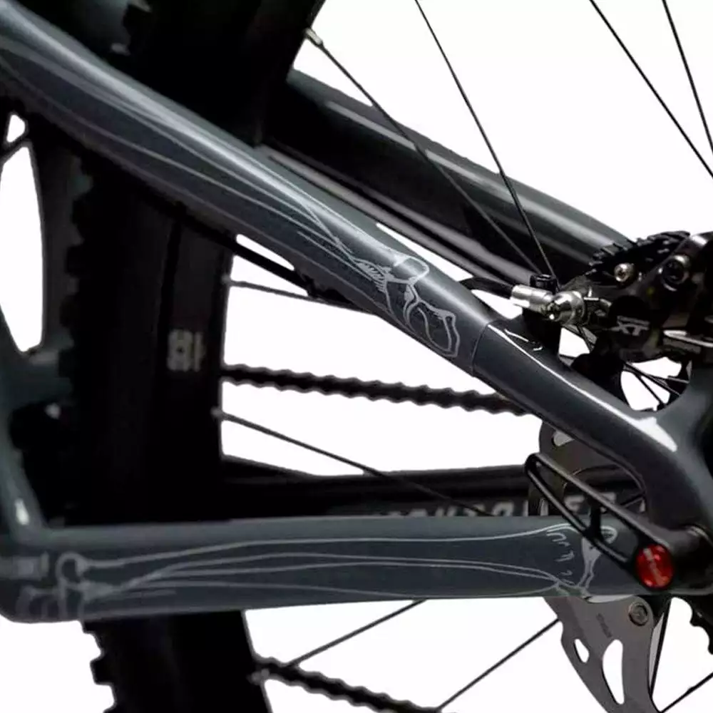 DyedBro Bones Bike Protection Film - Clear - White 2 DyedBro Bones Bike Protection Film - Clear - White - Image 2