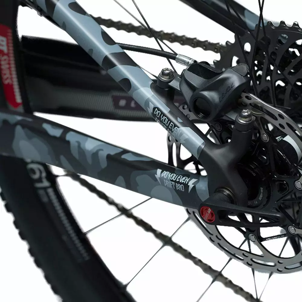 DyedBro Camo Bike Protection Film - Clear - White 2 DyedBro Camo Bike Protection Film - Clear - White - Image 2