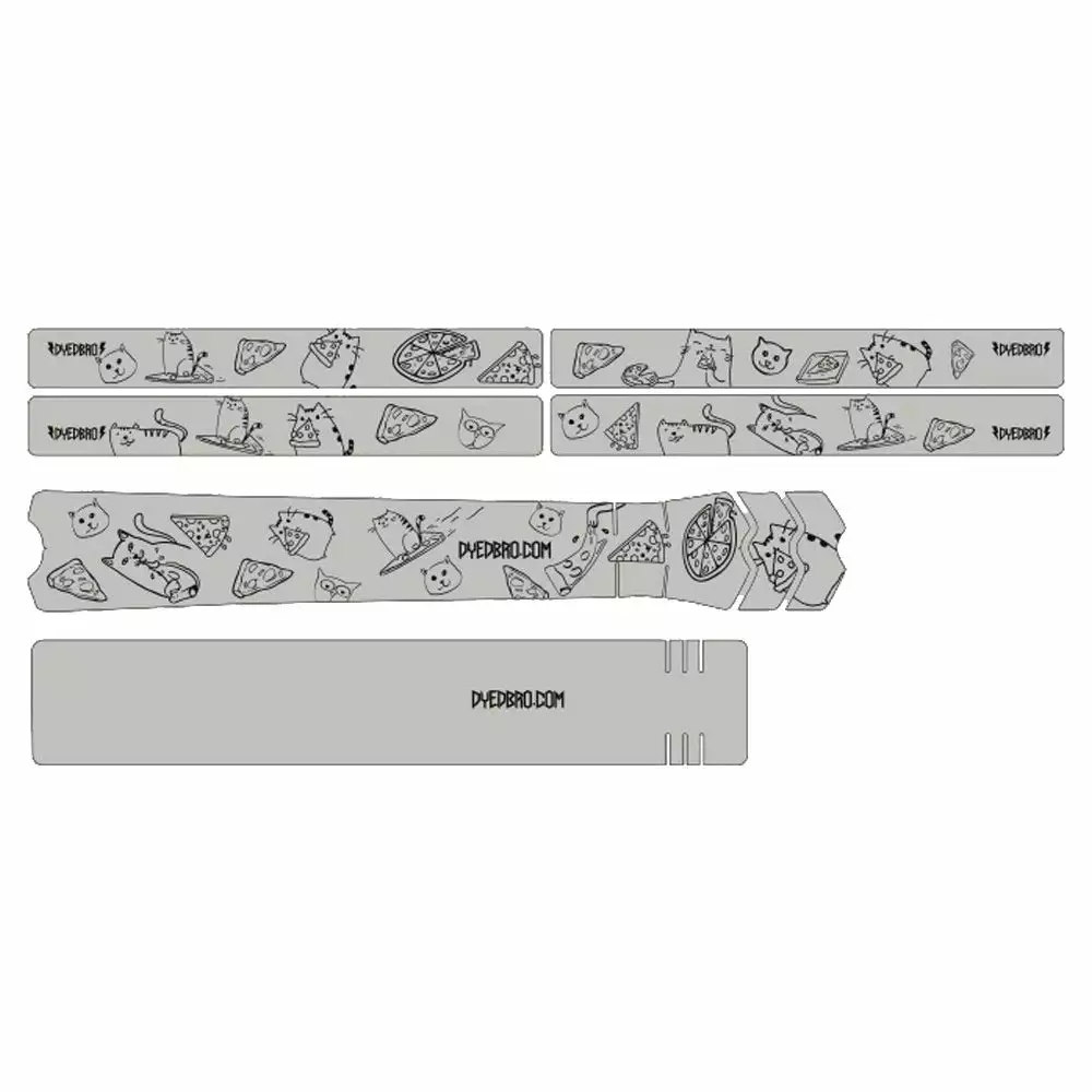 DyedBro Cats Bike Protection Film - Clear - Black 3 DyedBro Cats Bike Protection Film - Clear - Black - Image 3