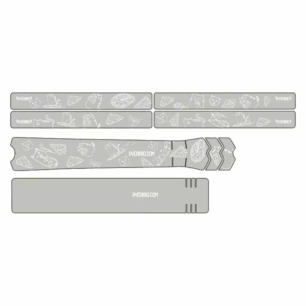 DyedBro Cats Bike Protection Film - Clear - White 3 DyedBro Cats Bike Protection Film - Clear - White - Image 3