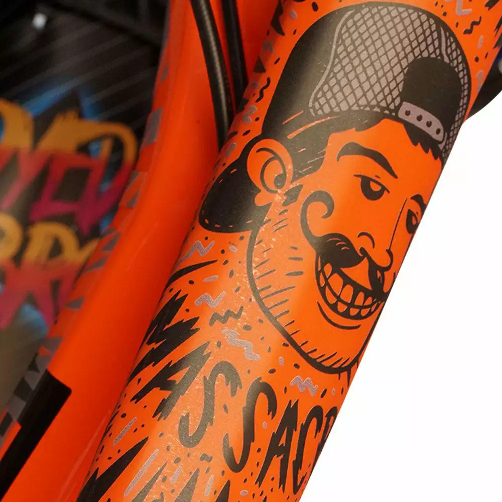 DyedBro Chainsaw Bike Protection Film - Clear - Black 2 DyedBro Chainsaw Bike Protection Film - Clear - Black - Image 2