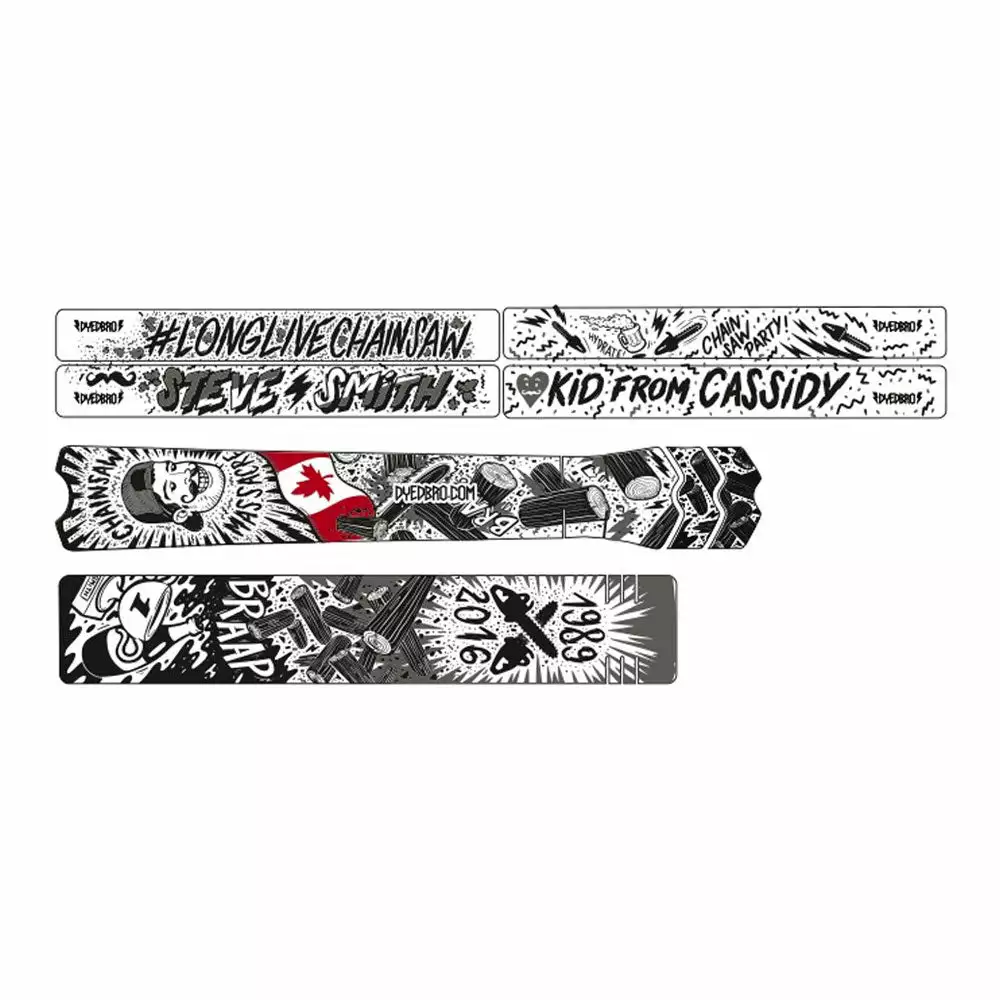 DyedBro Chainsaw Bike Protection Film - Clear - Black 4 DyedBro Chainsaw Bike Protection Film - Clear - Black - Image 4