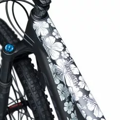 DyedBro Hawaiian Flowers Bike Protection Film - Clear - White