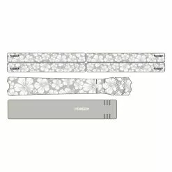 DyedBro Hawaiian Flowers Bike Protection Film - Clear - White -Hydration Packs Shop DyedBro Hawaiian Flowers Bike Protection Film Clear White 03