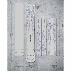 DyedBro Lightning Bike Protection Film - Clear - Blue