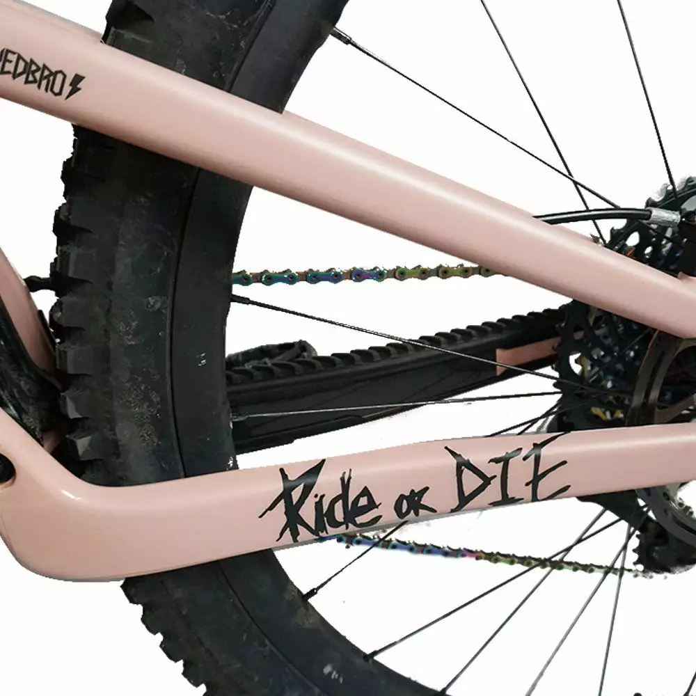 DyedBro Ride Or Die Bike Protection Film - Clear - Black - Image 3