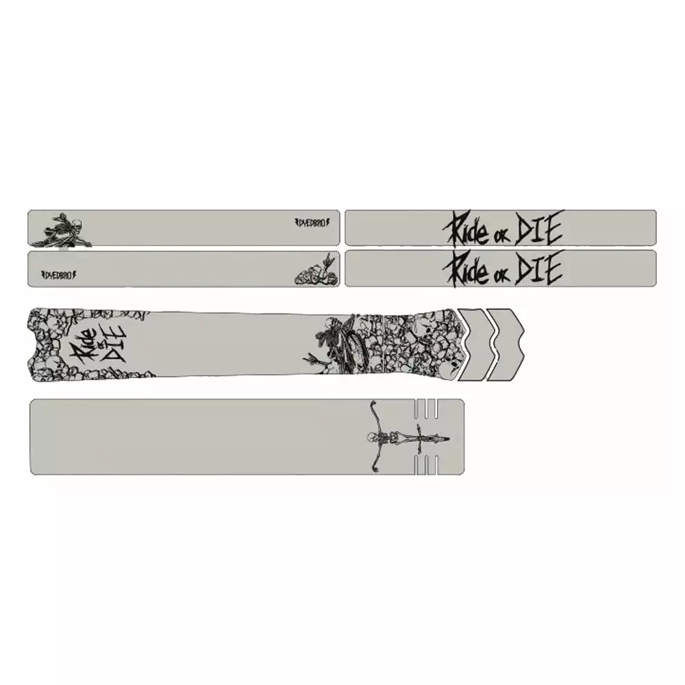 DyedBro Ride Or Die Bike Protection Film - Clear - Black - Image 5