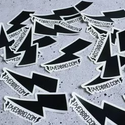 DyedBro Stickers - Lightning Bolt Black