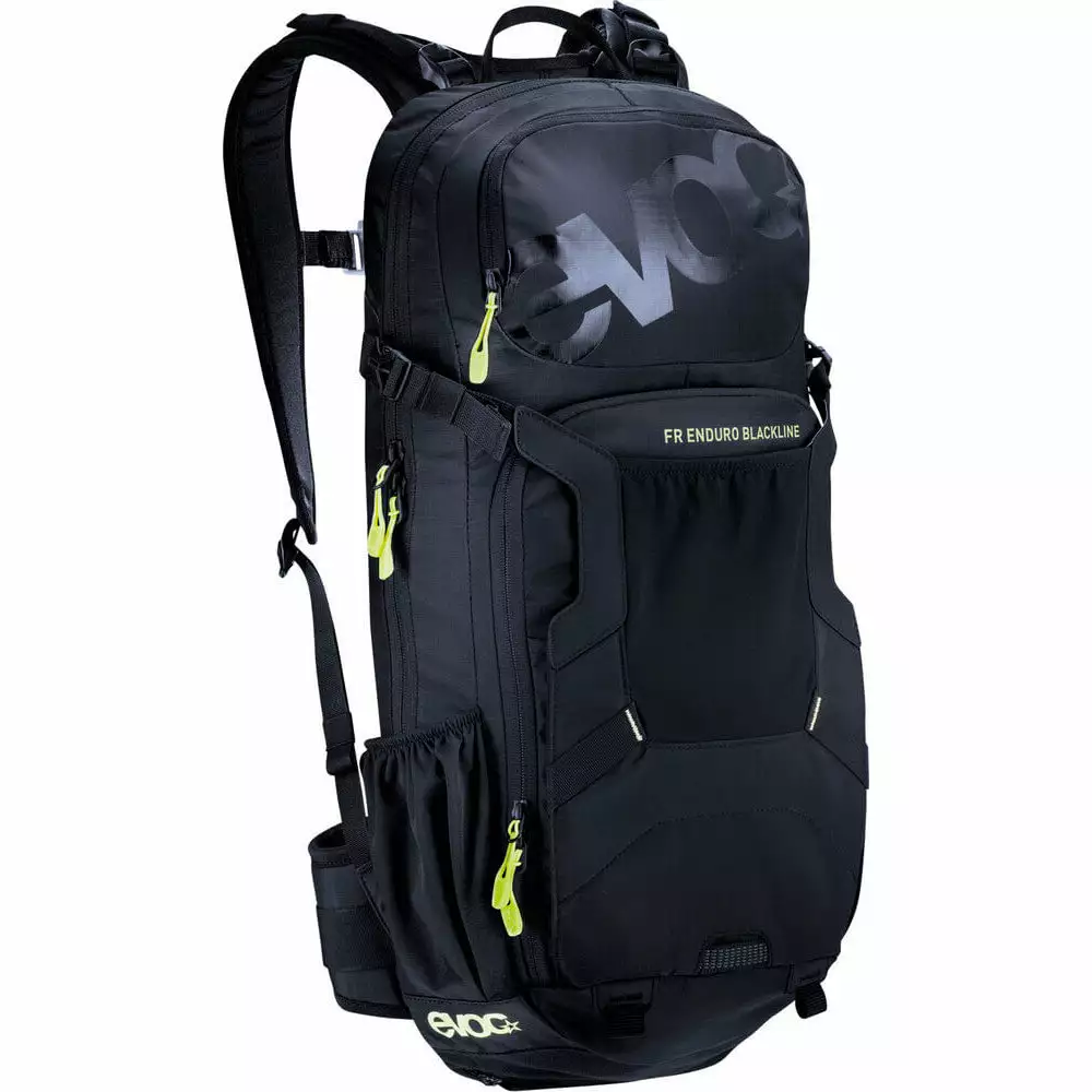 Evoc FR Enduro Blackline 16L Back Protector Pack - Black - 16L Pack - 3L Bladder (Not Included) - Black