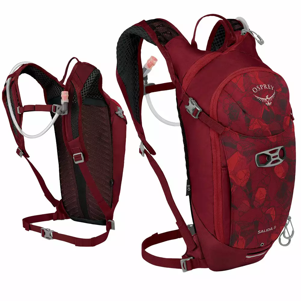 Osprey Salida Women's Hydration Pack - 8L Pack - 2.5L Bladder - Claret Red - 2022 1 Osprey Salida Women's Hydration Pack - 8L Pack - 2.5L Bladder - Claret Red - 2022