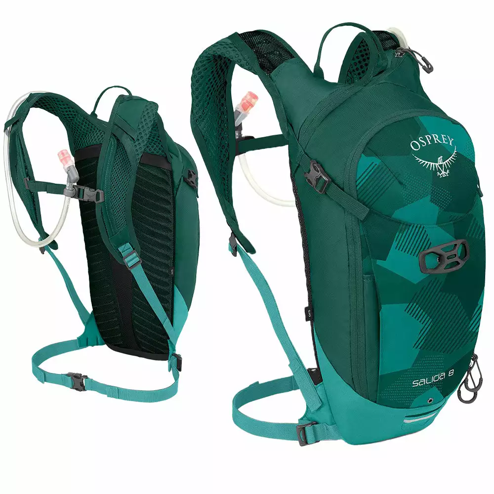 Osprey Salida Women's Hydration Pack - 8L Pack - 2.5L Bladder - Teal Glass - 2022 1 Osprey Salida Women's Hydration Pack - 8L Pack - 2.5L Bladder - Teal Glass - 2022