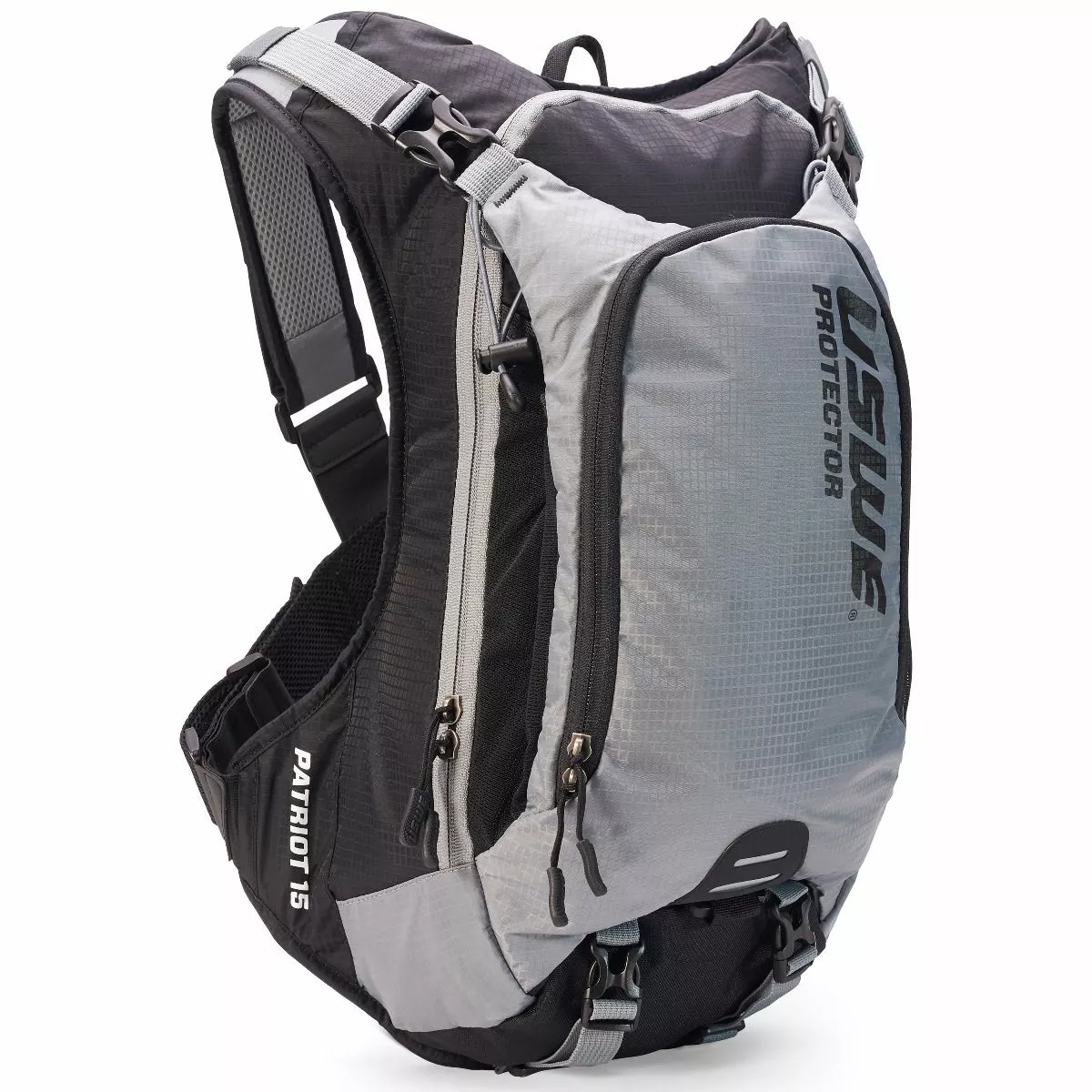 USWE Patriot 15 Hydration Pack - Grey - Black - 15L Pack - 3.0L Bladder (Not Included) 1 USWE Patriot 15 Hydration Pack - Grey - Black - 15L Pack - 3.0L Bladder (Not Included)
